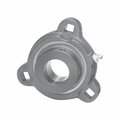 Iptci 3-Bolt Flange Ball Bearing Mounted Unit, .875 in Bore, Ductile Iron Hsg, Eccentric Collar Locking SARFB205-14G